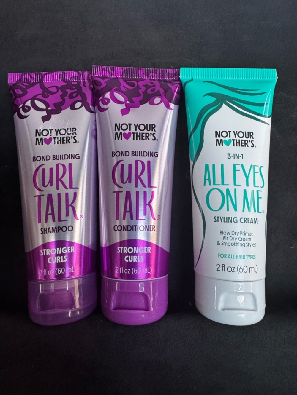 Not Your Mother’s Curl Talk Shampoo&Conditioner & All Eyes On Me Styling Cream